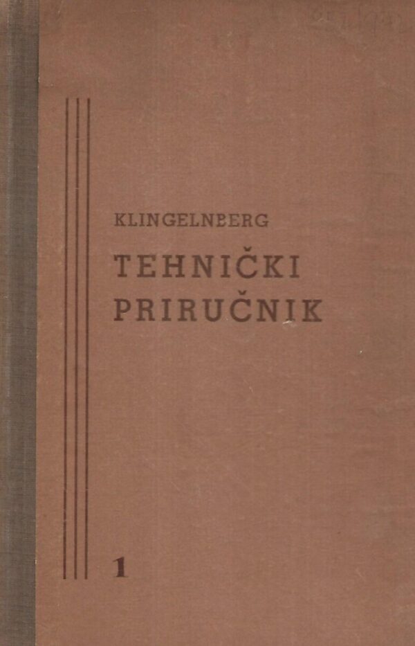 klingelnberg: tehnički priručnik za metalnoindustrijsku praksu i konstrukcioni ured 1