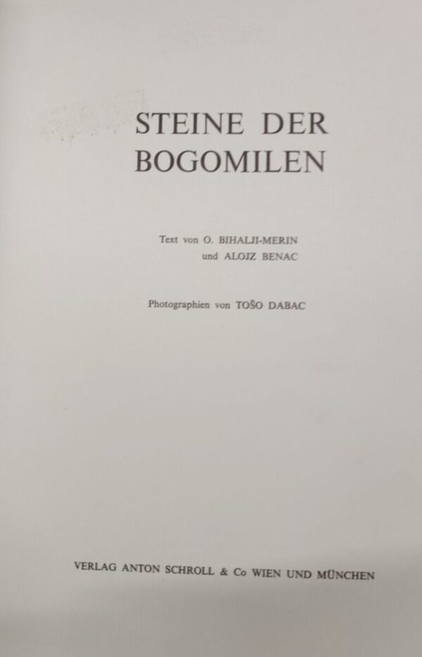 o.bihalji-merin i alojz benac: steine der bogomilen