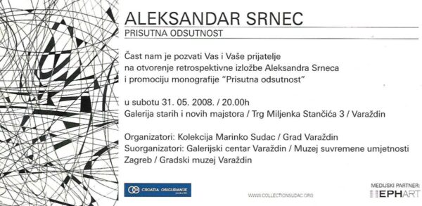 aleksandar srnec: materijali za medije + pozivnica