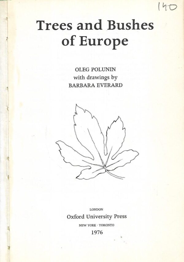 oleg polunin: trees and bushes of europe