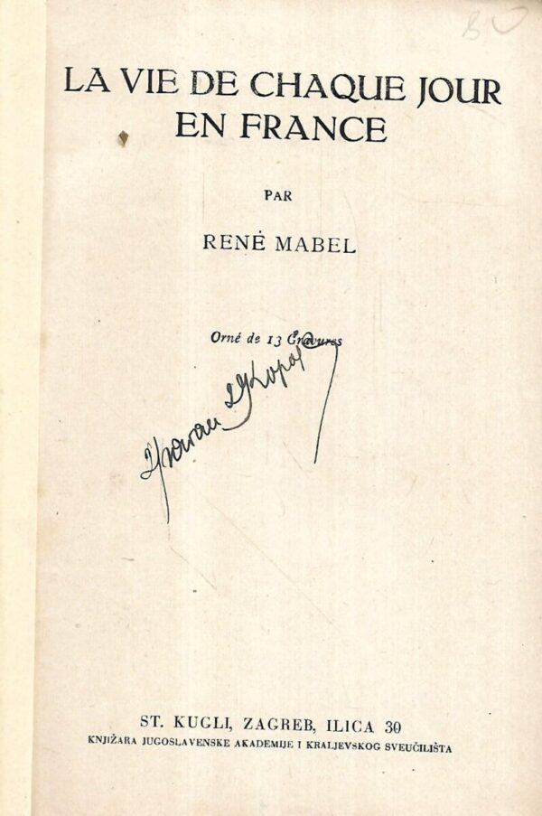 rene mabel:  la vie de chaque jour en france