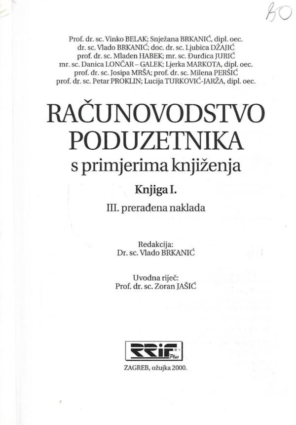 računovodstvo poduzetnika s primjerima knjiženja - knjiga i.