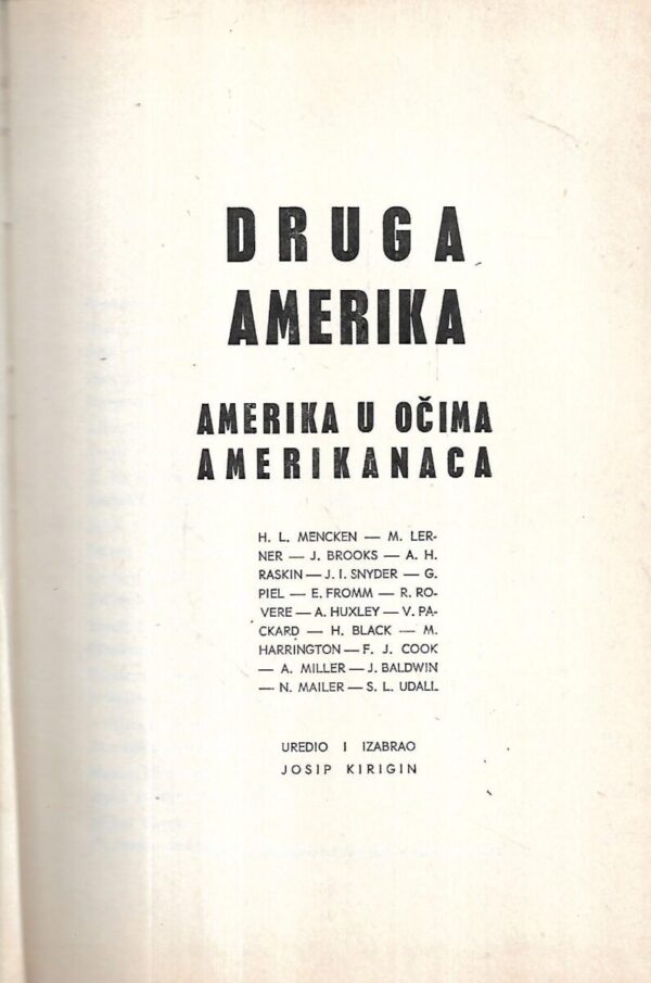 josip kirigin, ur.: druga amerika - amerika u očima amerikanaca