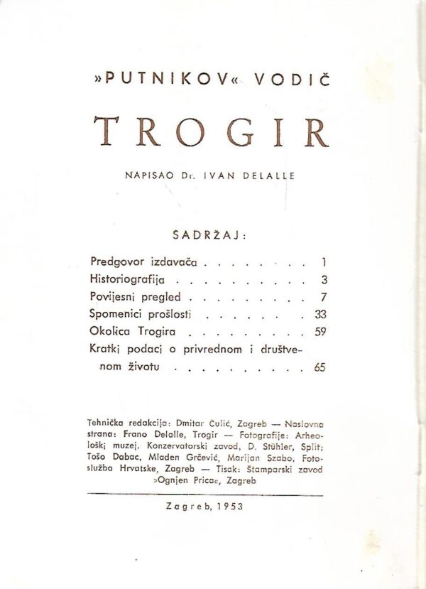 jerko Čulić(ur.): trogir - putnikov vodič