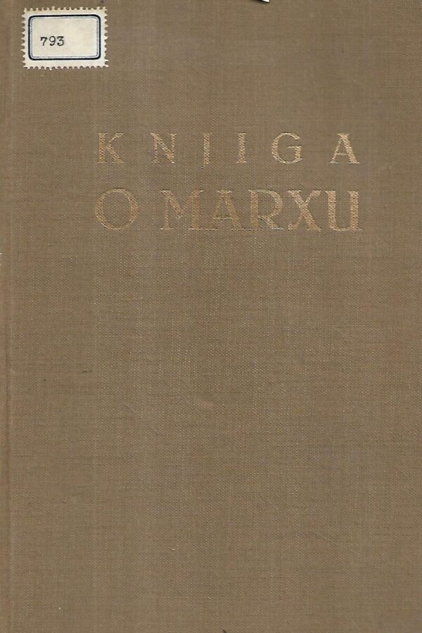 d.rjazanov(ur.): knjiga o marxu