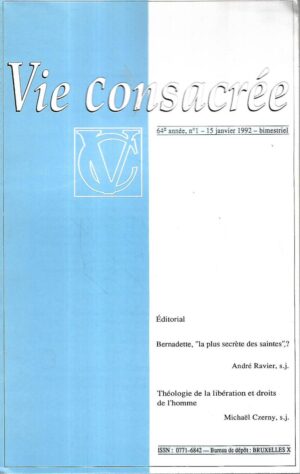 vie consacree 1-1992