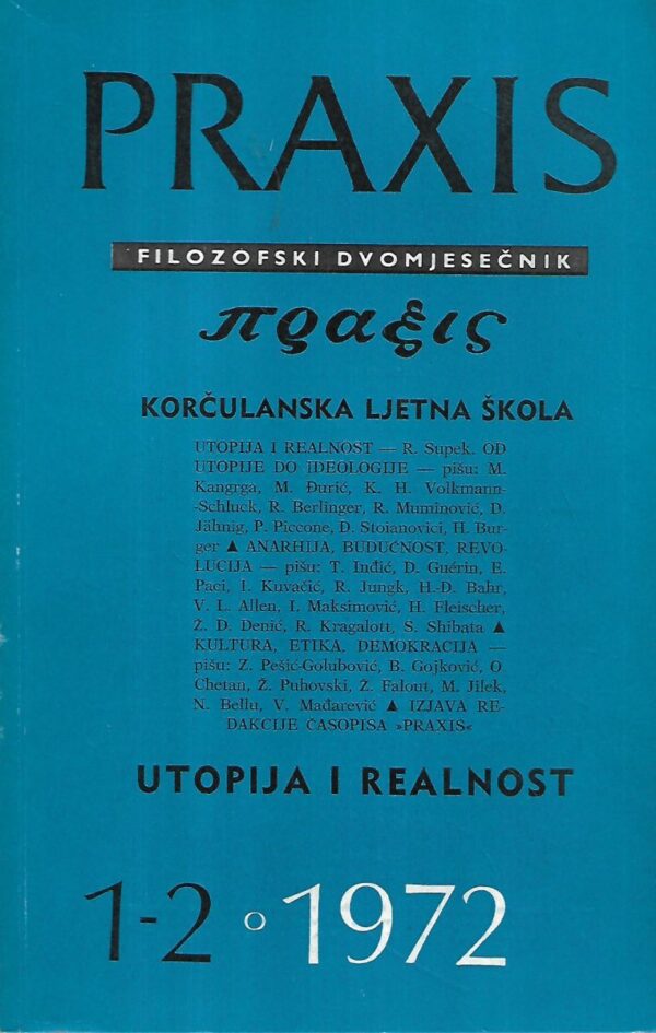 praxis - filozofski dvomjesečnik 1-2/1972