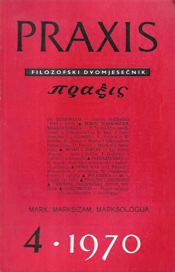 praxis – filozofski dvomjesečnik 4/1970