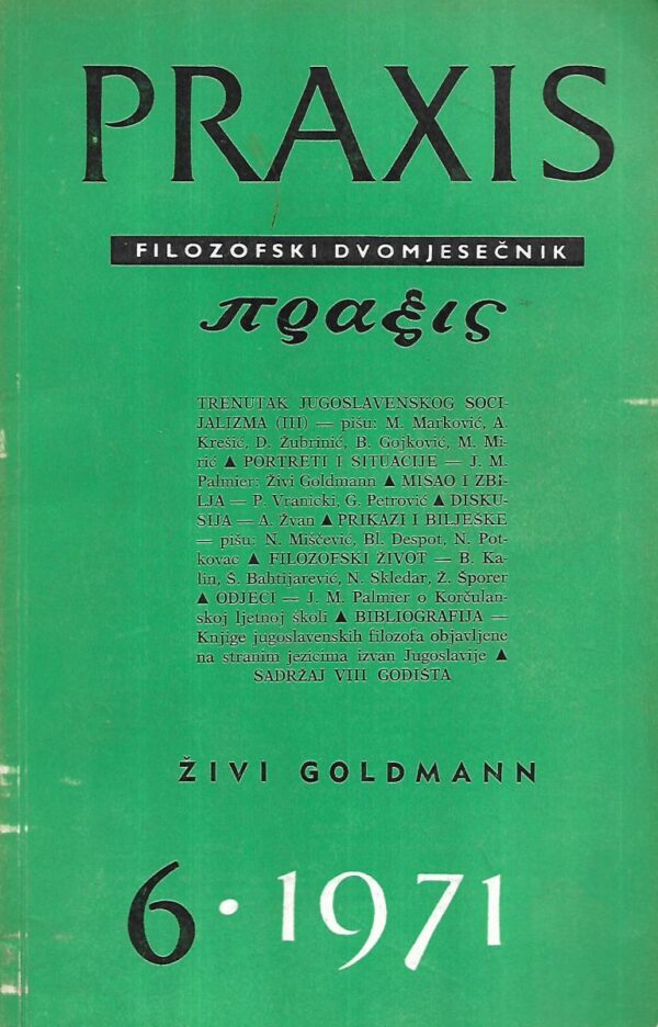 praxis – filozofski dvomjesečnik 6/1971