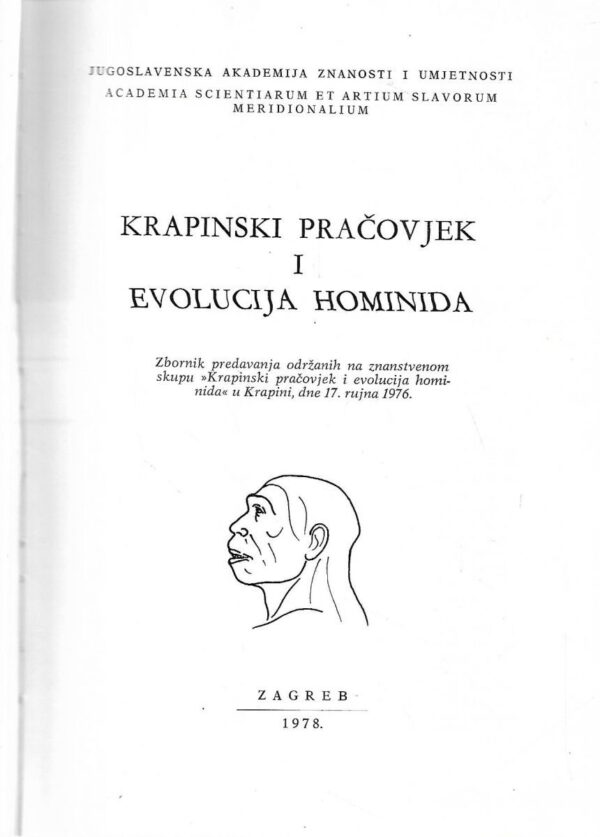 krapinski pračovjek i evolucija hominida - zbornik radova