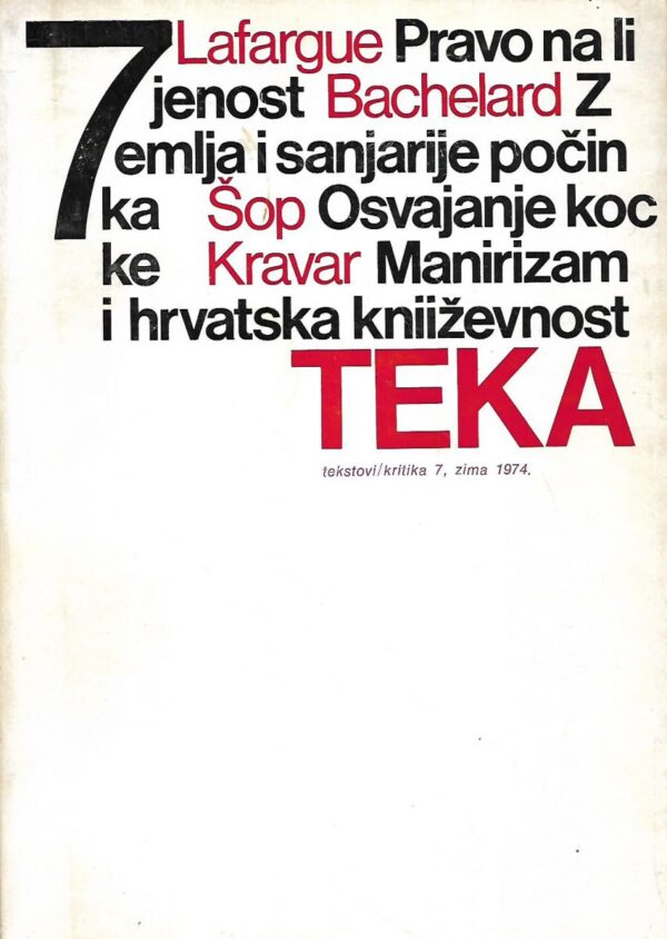 teka (tekstovi/kritika) 7 ,zima  1974