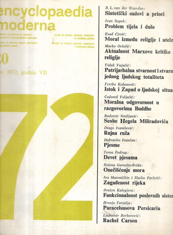 encyclopaedia moderna : časopis za sintezu znanosti, umjetnosti i društvene prakse 20-1972