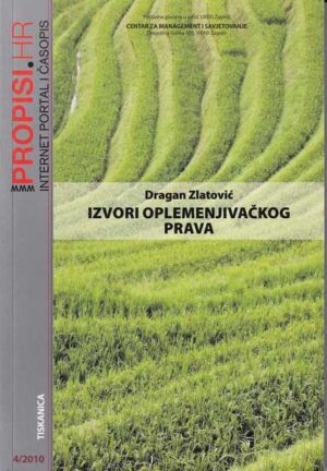 dragan zlatović: izvori oplemenjivačkog prava