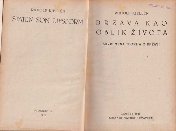 rudof kjellen: država kao oblik života