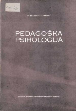 borislav stevanović: pedagoška psihologija