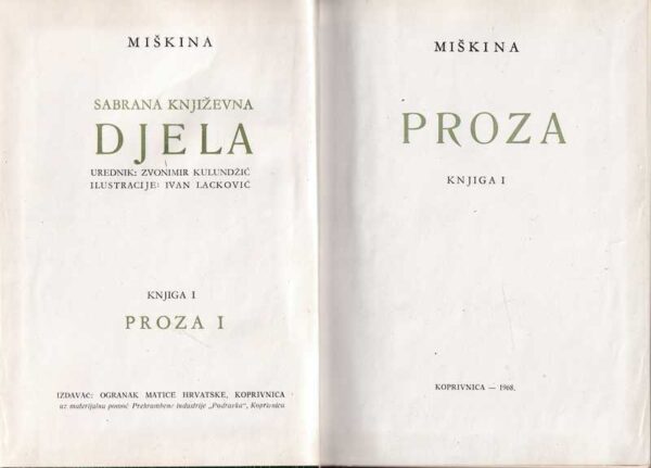 mihovil pavlek miškina: sabrana djela 1-4