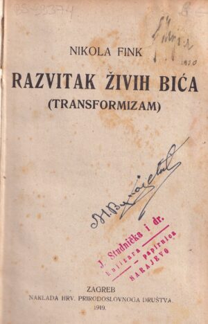 nikola fink: razvitak živih bića (transformizam)