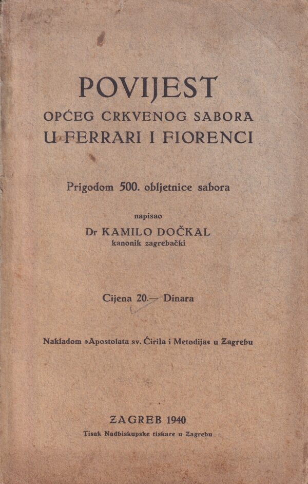 kamilo dočkal: povijest općeg crkvenog sabora u ferrari i fiorenci