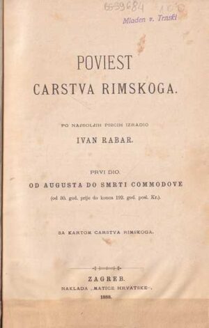 ivan rabar: poviest carstva rimskoga i.