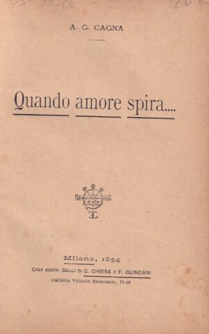 a.g. cagna: quando amore spira...