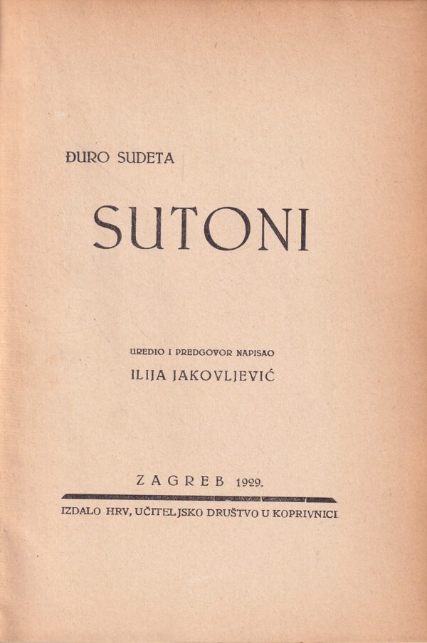 Đuro sudeta: sutoni