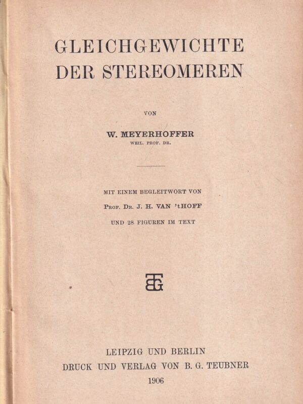 w. meyerhoffer: gleichgewichte der stereomeren