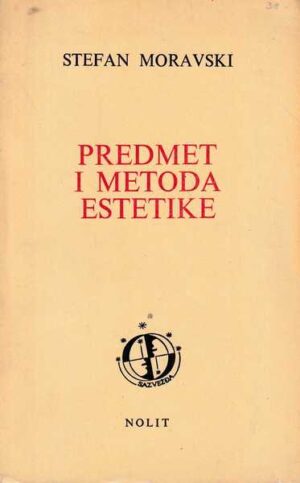 stefan moravski-predmet i metoda estetike