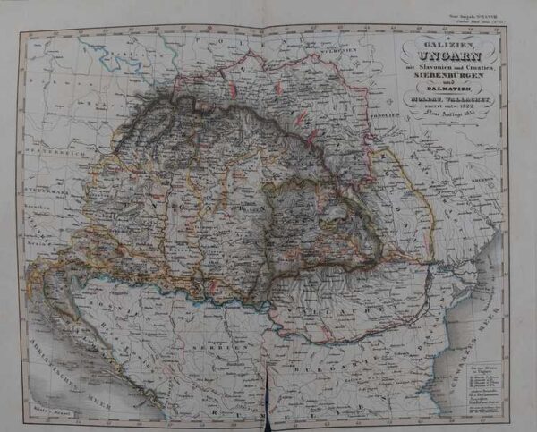 galizien, ungarn mit slavonien und croatien, siebenburgen und dalmatien, moldau, wallachey, 1835.