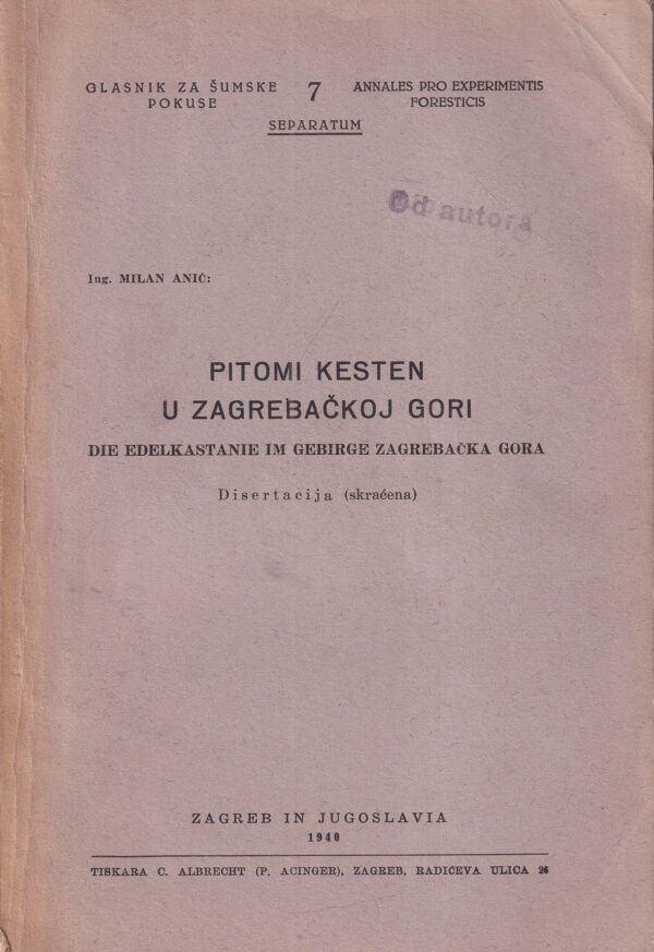 milan anić: pitomi kesten u zagrebačkoj gori