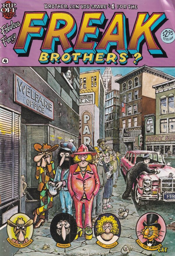 gilbert shelton: brother, can you spare $1 for the fabulous furry freak brothers?