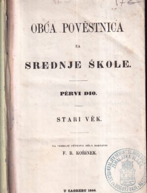 f. b. kořínek: obća povestnica za srednje škole, pervi dio