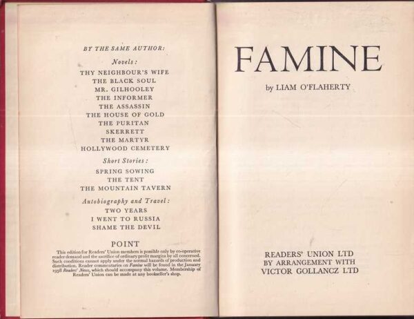 liam o'flaherty: famine