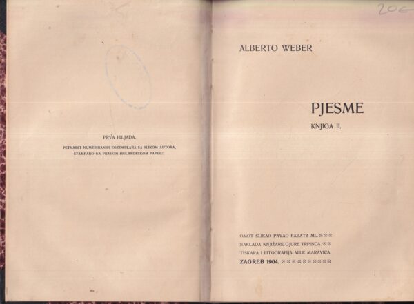alberto weber: pjesme knjiga ii.