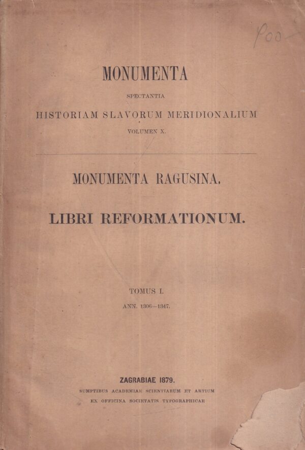 monumenta ragusina: libri reformationum