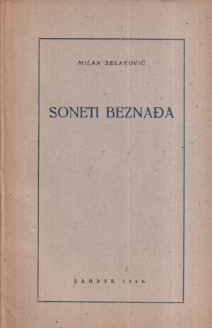 milan selaković: soneti beznađa