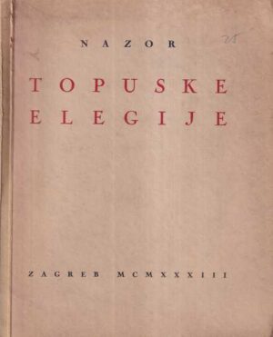 vladimir nazor: topuske elegije