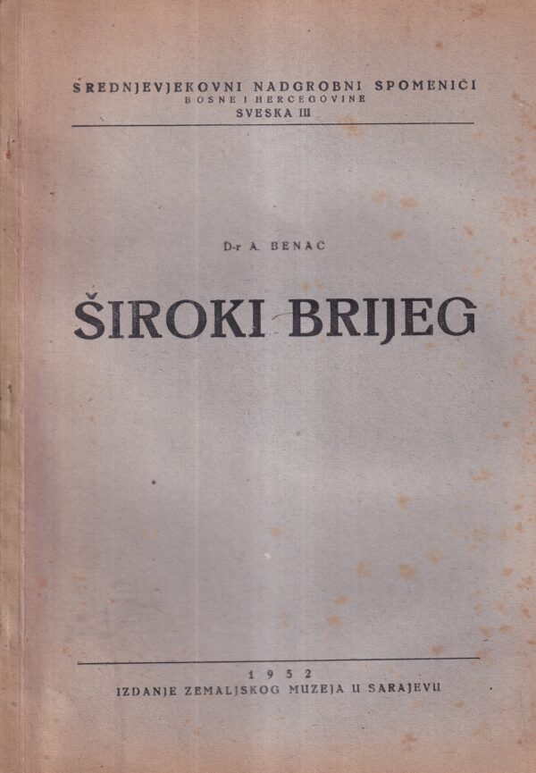 a. benac: Široki brijeg