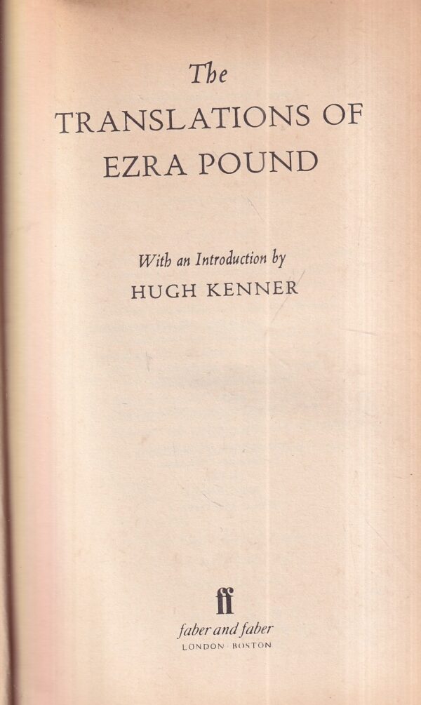 ezra pound: translations