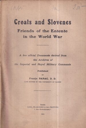 franjo barac: croats and slovenes