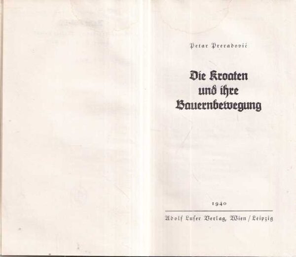 petar preradović: die kroaten und ihre bauernbewegung