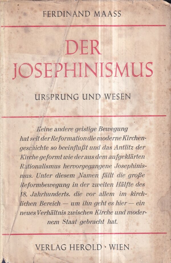 ferdinand maass: der josephinismus