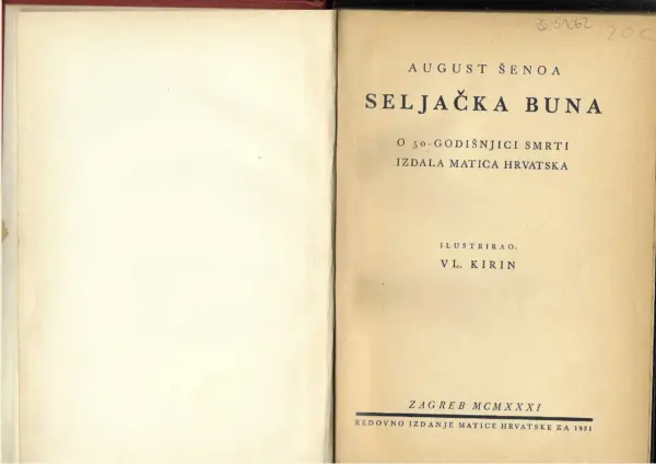 august Šenoa: seljačka buna