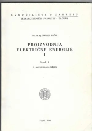 hrvoje požar: proizvodnja električne energije i  svezak 1-2