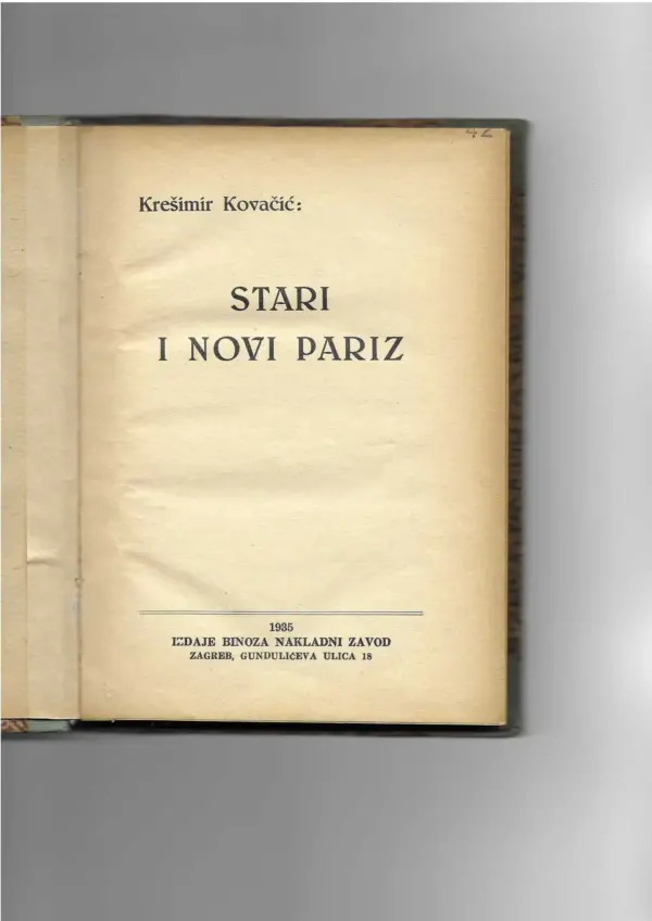 krešimir kovačić: stari i novi pariz