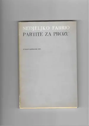 nedeljko fabrio: partite za prozu