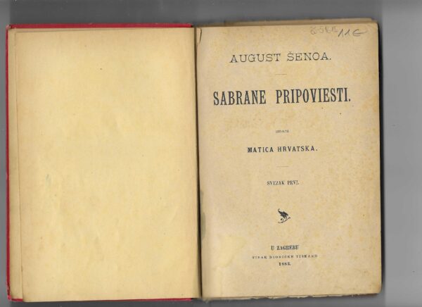 august Šenoa: sabrane pripoviesti sv. 1