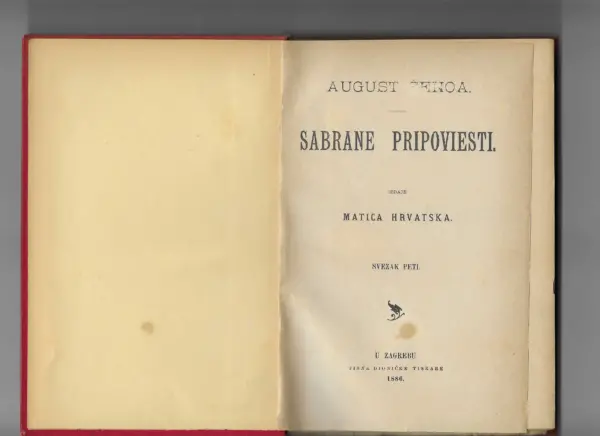 august Šenoa: sabrane pripoviesti sv. 5