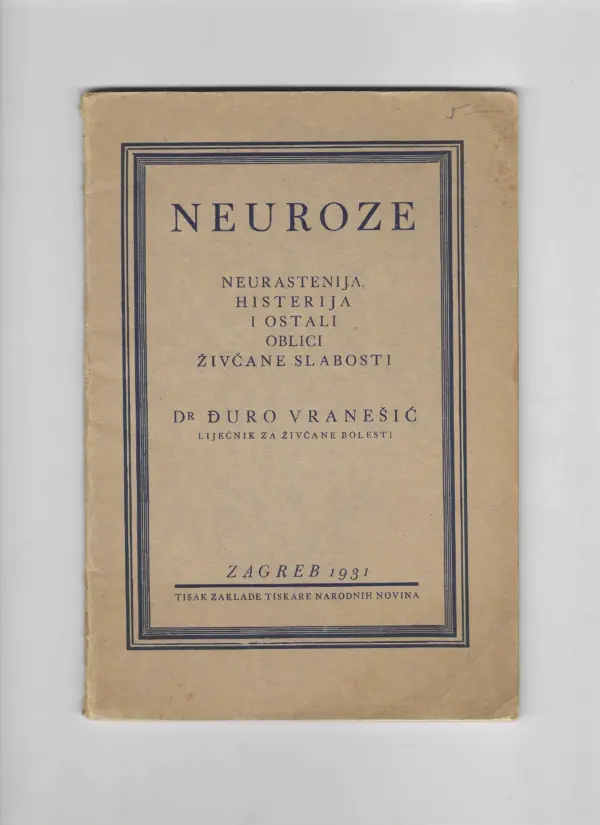 Đuro vranešić: neuroze