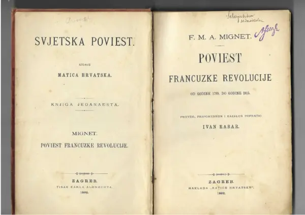 f. m. a. mignet: poviest francuzke revolucije