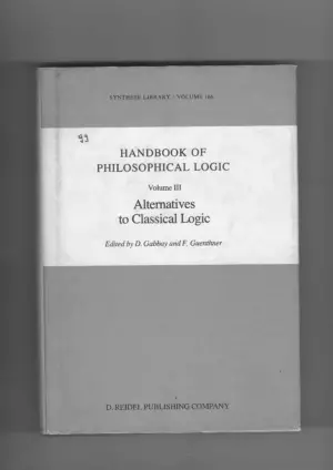 handbook of philosophical logic volume iii: alternatives to classical logic